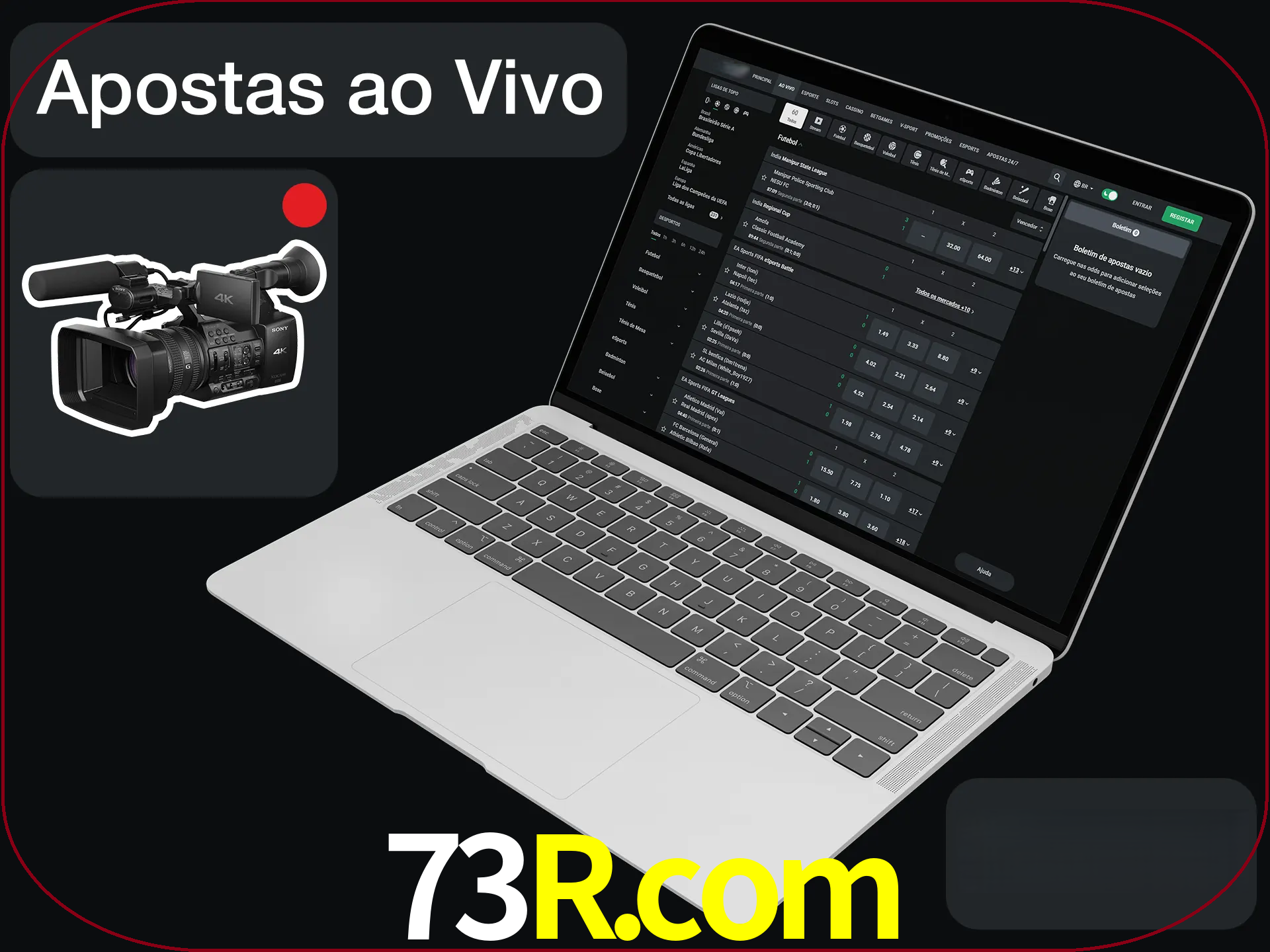 Aposte em formato ao vivo em nosso site.