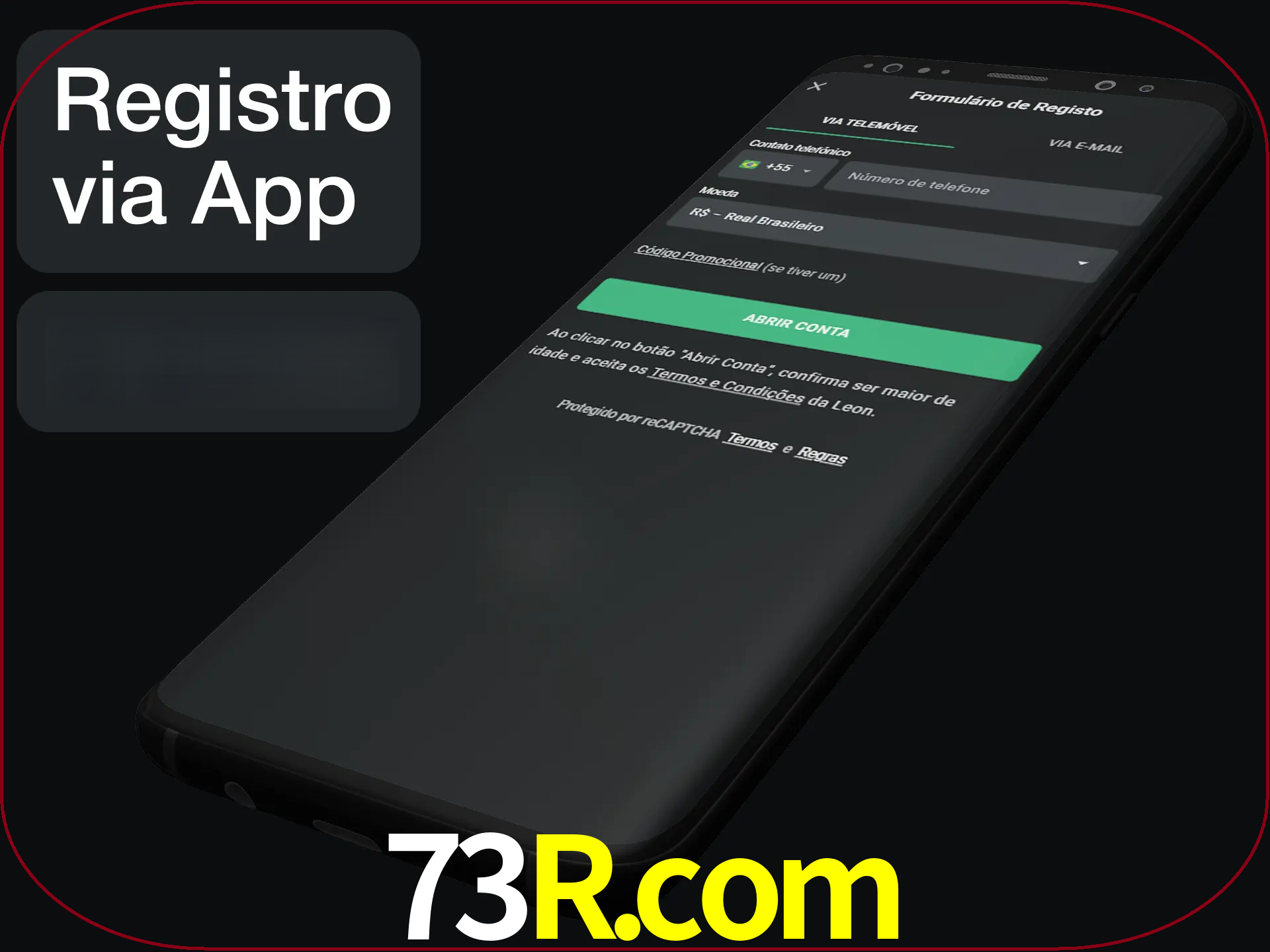 Registre-se quiclly em LeonBet usando o aplicativo.